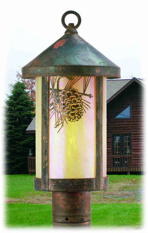 Meyda 9"W Fulton Winter Pine Post Mount '50566