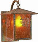 Meyda 9"W Seneca Winter Pine Curved Arm Wall Sconce '50575