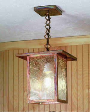 Meyda 9"Sq Hyde Park Spider Web Ceiling Pendant '50576