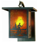Meyda 9"W Hyde Park Fly Fishing Creek Curved Arm Wall Sconce '51653