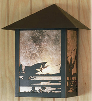 Meyda 9"W Seneca Fly Fishing Creek Wall Sconce '51696