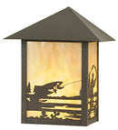 Meyda 9" Wide Seneca Fly Fishing Creek Wall Sconce '55621