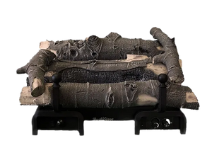 Buck Stove Colorado Aspen vent-free gas log set burning
