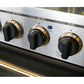 Kucht Signature 48" Pro-Style Dual Fuel Range in Black Oven Door & Gold KDF482-K-GOLD