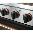 Kucht Signature 36-Inch Pro-Style Dual Fuel Range in Stainless Steel with Black Oven Door & Rose Gold Accents KDF362-K-ROSE