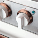 Kucht Signature 36-Inch Pro-Style Dual Fuel Range in White Oven Door & Rose Gold Accents KDF362-W-ROSE