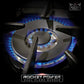 Kucht Signature 48-Inch 6.7 cu ft. Gas Range with Black Door and Rose Gold Accents KNG481-K-ROSE