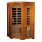 Golden Designs Dynamic Heming Elite 2-person Corner Ultra Low EMF Under 3MG FAR Infrared Sauna Canadian Hemlock - DYN-6225-02 Elite