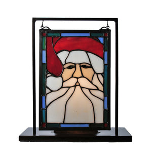 Meyda 9.5"W X 10.5"H Santa Head Lighted Mini Tabletop Window '65250