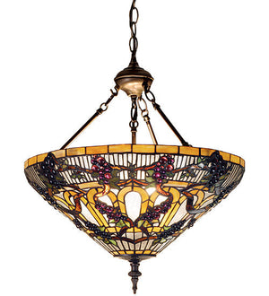 Meyda 20"W Jeweled Grape Inverted Pendant.604 '65651 - MyBBQDirect