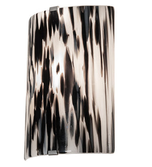 Meyda 8" Wide Metro Fusion La Perla Nera Wall Sconce '66473
