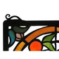 Meyda 9"W X 25"H Cat & Tulips Stained Glass Window '67117