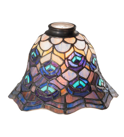 Meyda 8" Wide Tiffany Peacock Feather Shade '67837