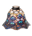 Meyda 8" Wide Tiffany Peacock Feather Shade '67837
