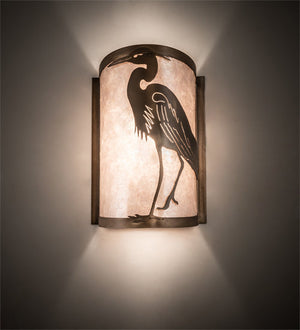 Meyda 8" Wide Heron Left Wall Sconce '68185