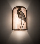 Meyda 8" Wide Heron Left Wall Sconce '68185
