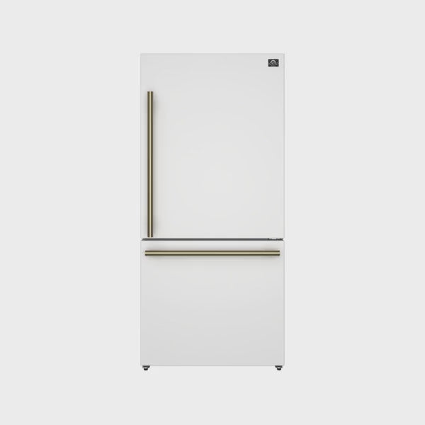 Forno Milano Espresso 31-Inch 17.2 cu. ft. Bottom Freezer Right Swing Door Refrigerator - FFFFD1785-31