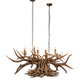 Meyda 55" Long Antlers 10 Light Oblong Chandelier- 251967
