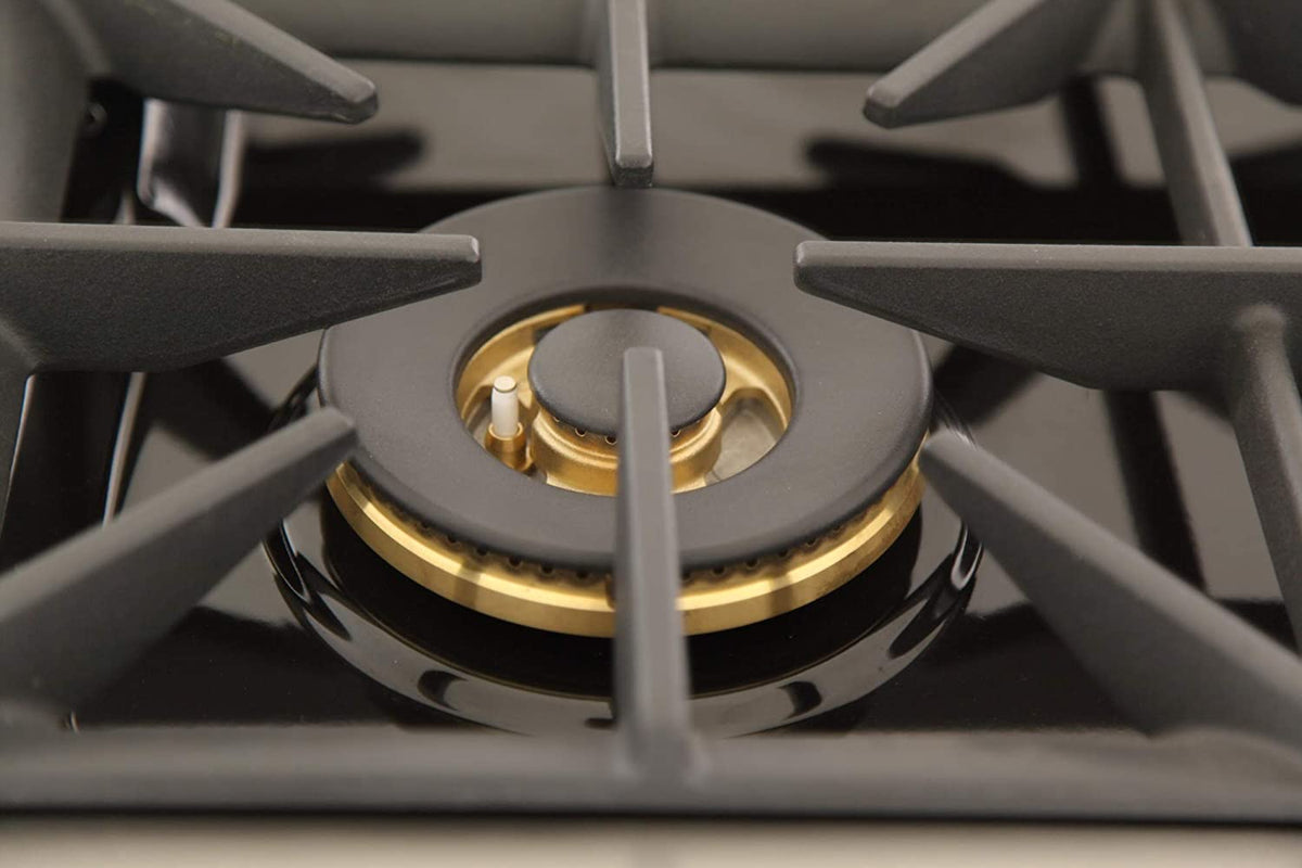 Kucht Signature 36" Gas Range in Stainless Steel with Black, Gold & Silver KNG361-K-GOLD