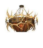 Meyda 68"W Antlers Elk Inverted Pendant- 81321 - MyBBQDirect