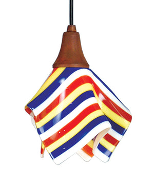 Meyda 9" Wide Metro Fusion Stripes Mini Pendant 81323