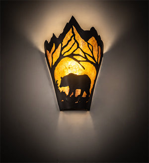 Meyda 8" Wide Bear at Dawn Wall Sconce '81465