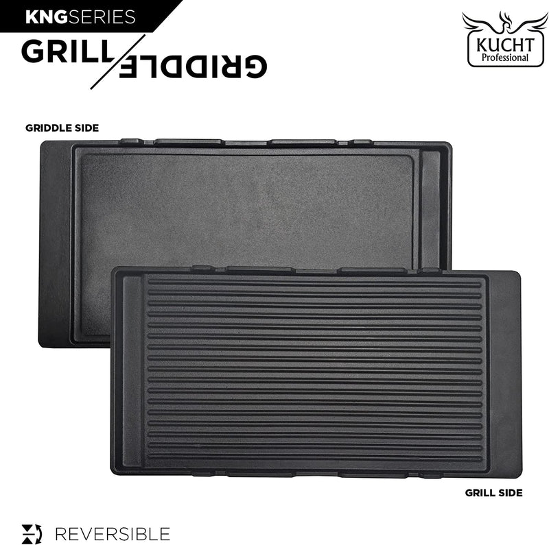 Kucht Signature 48-Inch 6.7 cu ft. Gas Range with Black Door and Rose Gold Accents KNG481-K-ROSE