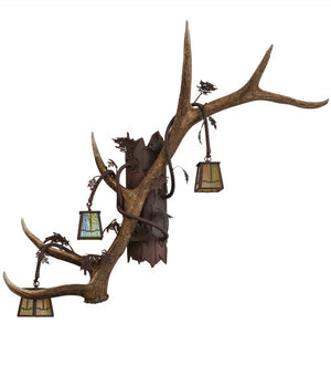 Meyda 46" Wide Antlers Elk 3 Light Wall Sconce- 82834 - MyBBQDirect