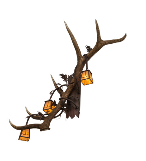Meyda 46" Wide Antlers Elk 3 Light Wall Sconce- 82834 - MyBBQDirect