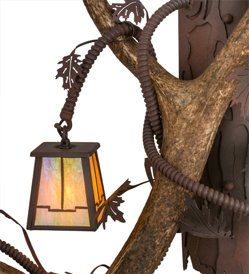 Meyda 46" Wide Antlers Elk 3 Light Wall Sconce- 82834 - MyBBQDirect