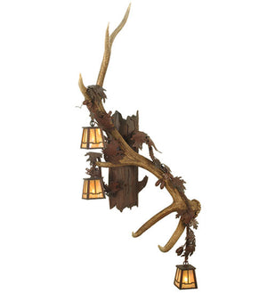 Meyda 26" Wide Antlers Elk 3 Light Wall Sconce- 82835 - MyBBQDirect