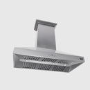 Forno Appliance Package - 48" Gas Range, Wall Mount Range Hood and 60" Refrigerator with Modern Grill Trim, FBDL-018-04CAUS