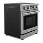 Thor Kitchen 6-Piece Appliance Package - 30-Inch Electric Range, Wall Mount Range Hood, Refrigerator, Dishwasher, Microwave, and Wine Cooler in Stainless Steel