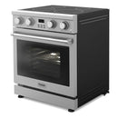 Thor Kitchen 5-Piece Appliance Package - 30-Inch Electric Range, Refrigerator, Dishwasher, Microwave, and Wine Cooler in Stainless Steel