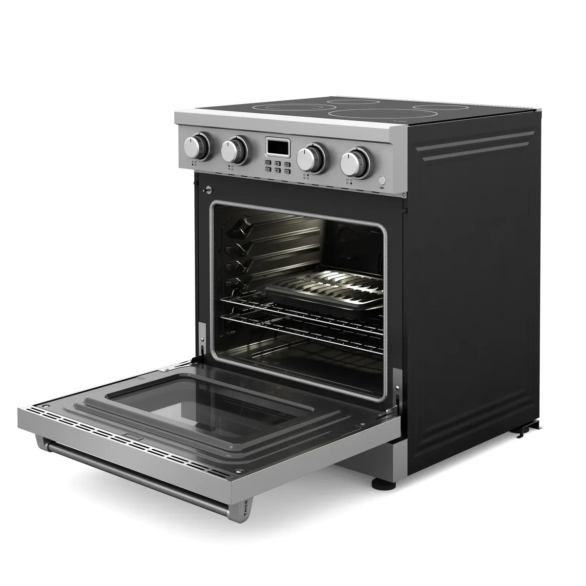 Thor Kitchen 3-Piece Appliance Package - 30-Inch Electric Range, Refrigerator, and Dishwasher in Stainless Steel