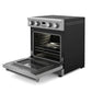 Thor Kitchen 4-Piece Appliance Package - 30-Inch Electric Range, Refrigerator with Water Dispenser, Dishwasher, and Microwave in Stainless Steel