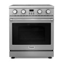 Thor Kitchen 2-Piece Appliance Package - 30-Inch Electric Range and Over-the-Range Microwave & Vent Hood in Stainless Steel