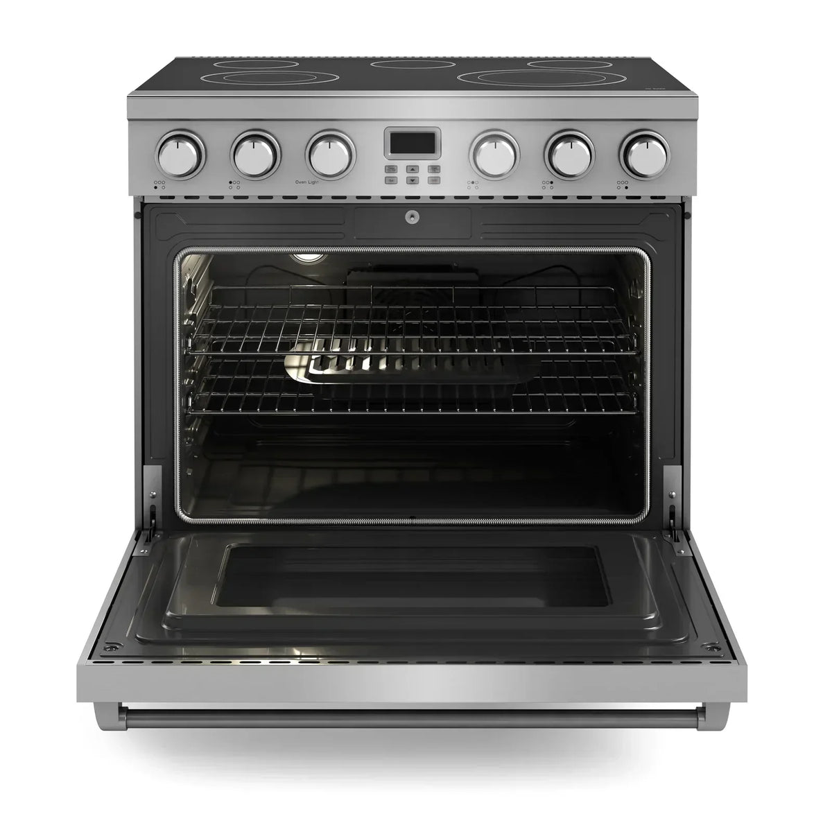 Thor Kitchen 3-Piece Appliance Package - 36-Inch Electric Range, Refrigerator, and Dishwasher in Stainless Steel