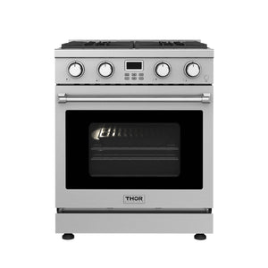 Thor Kitchen 30-Inch Gas Range with 4.8 cu. ft. Convection Oven in Stainless Steel (ARG30)