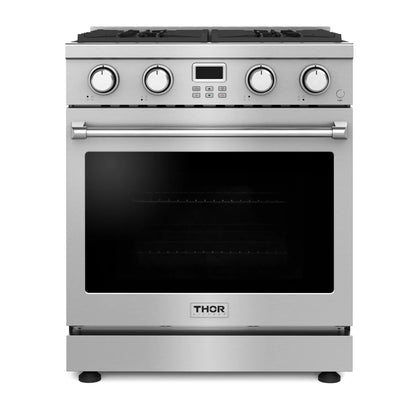 Thor Kitchen 30-Inch Gas Range with 4.8 cu. ft. Convection Oven in Stainless Steel ARG30