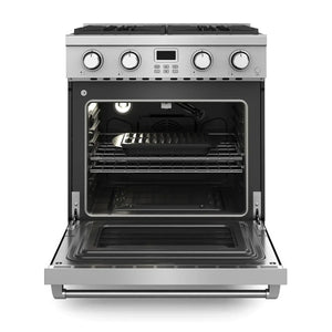 Thor Kitchen 4-Piece Appliance Package - 30-Inch Gas Range, Refrigerator, Dishwasher, and Microwave in Stainless Steel