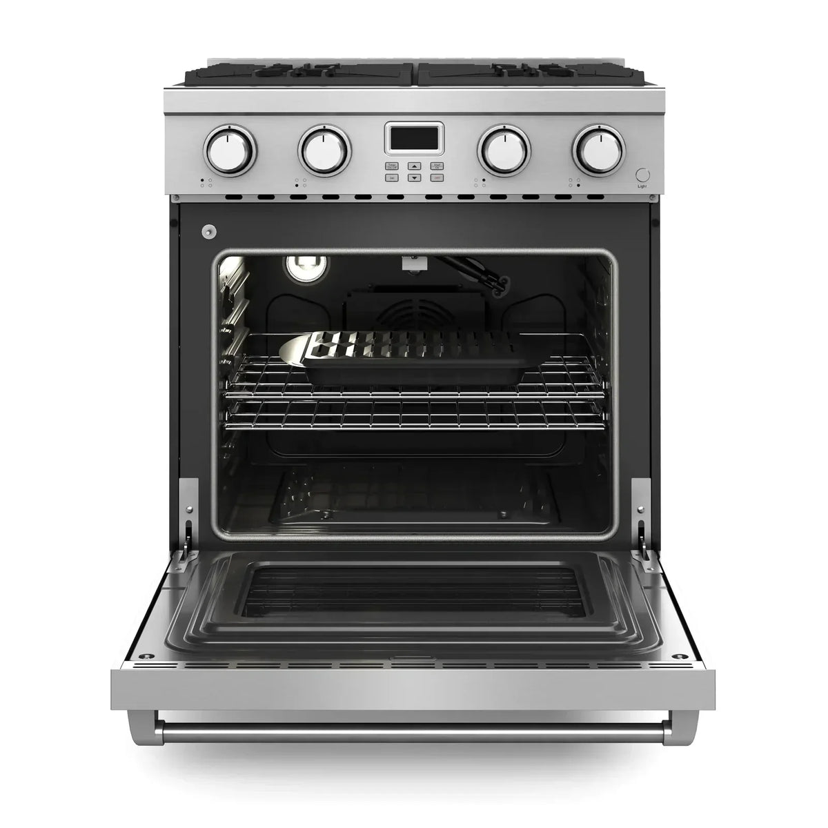 Thor Kitchen 3-Piece Appliance Package - 30-Inch Gas Range, Refrigerator with Water Dispenser, and Dishwasher in Stainless Steel