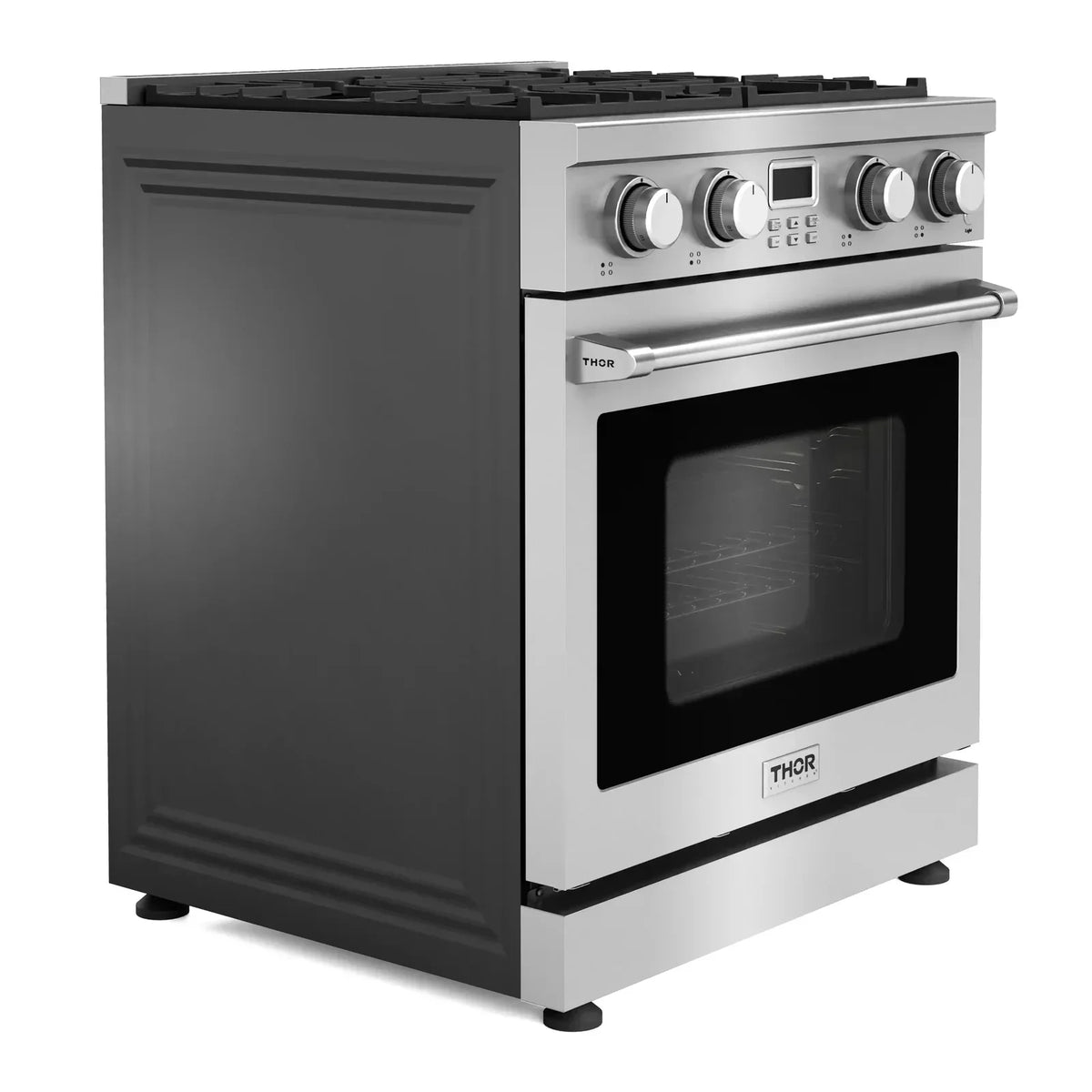 Thor Kitchen 3-Piece Appliance Package - 30-Inch Gas Range, Refrigerator, and Dishwasher in Stainless Steel