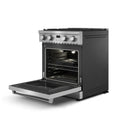 Thor Kitchen 4-Piece Appliance Package - 30-Inch Gas Range, Wall Mount Range Hood, Refrigerator, and Dishwasher in Stainless Steel