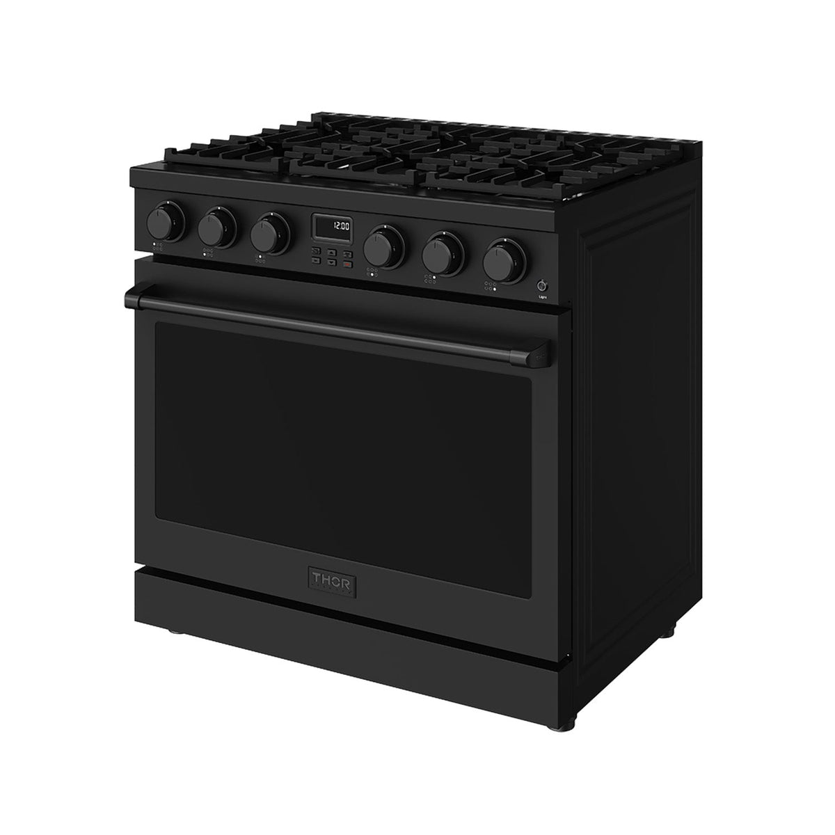 Thor Kitchen 36-Inch Gas Range in Black - Contemporary Professional (ARG36B)