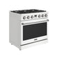 Thor Kitchen 36-Inch Gas Range in White - Contemporary Professional (ARG36W)