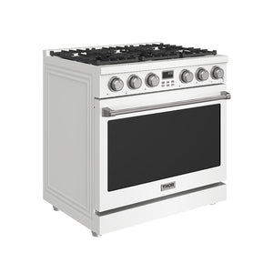 Thor Kitchen 36-Inch Gas Range in White - Contemporary Professional (ARG36W)