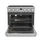 Thor Kitchen 36-Inch Gas Range with 6 Burners, 6.0 cu. ft. Convection Oven in Stainless Steel (ARG36)