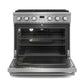 Thor Kitchen 4-Piece Appliance Package - 36-Inch Gas Range, Wall Mount Range Hood, Refrigerator with Water Dispenser, and Dishwasher in Stainless Steel