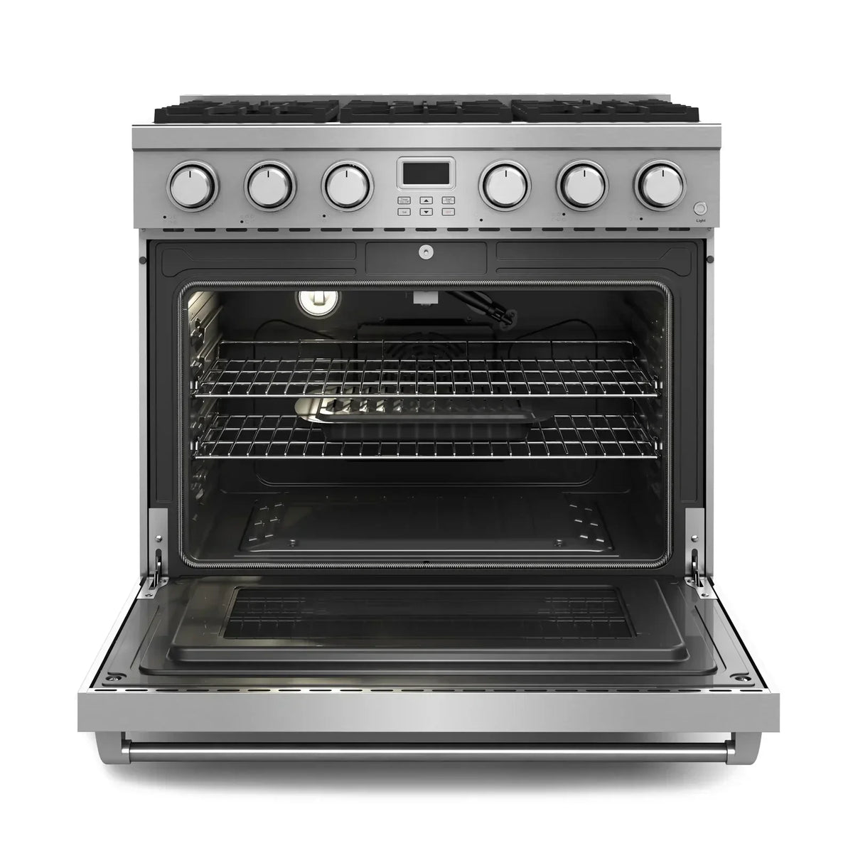 Thor Kitchen 3-Piece Appliance Package - 36-Inch Gas Range, Refrigerator, and Dishwasher in Stainless Steel